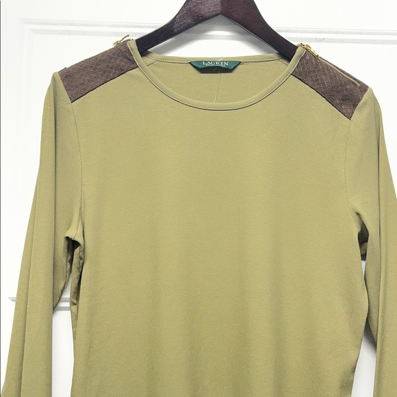 Ralph Lauren Olive Long Sleeve Top - Picture 10 of 10